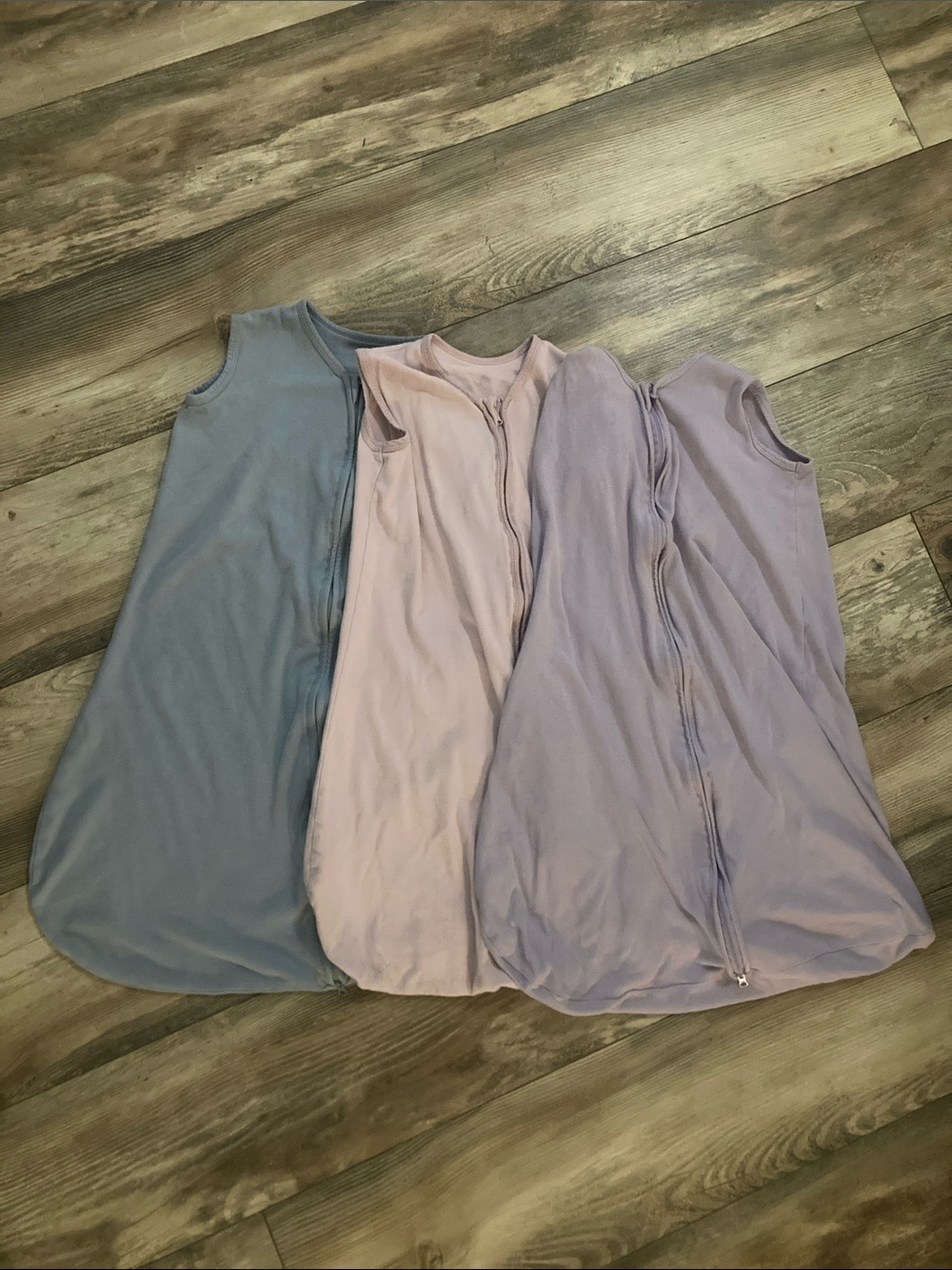 YooFoos Sleepsack Bundle Size L 12-18 months EUC PINK, PURPLE & BLUE